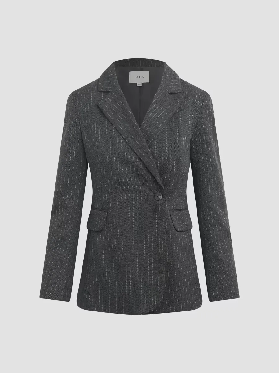 Mecah Pinstripe Double-Breasted Blazer by Joe's Jeans