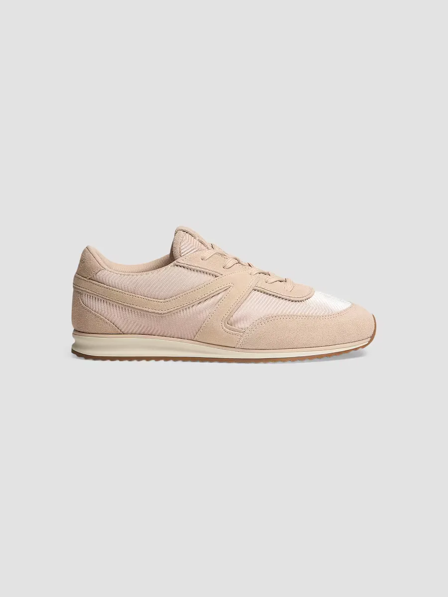 Retro Suede-Mesh Low-Top Sneakers