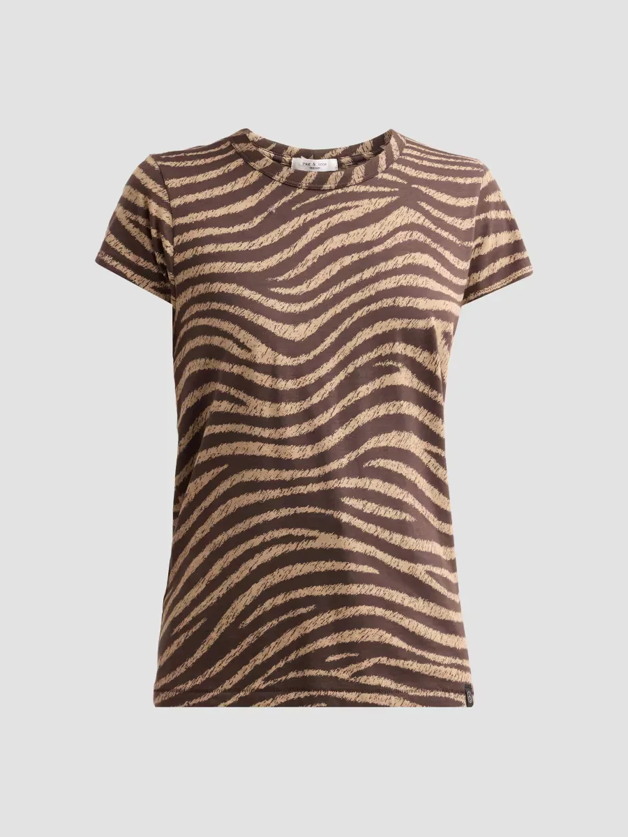 Zebra Print Cotton T-Shirt by rag & bone