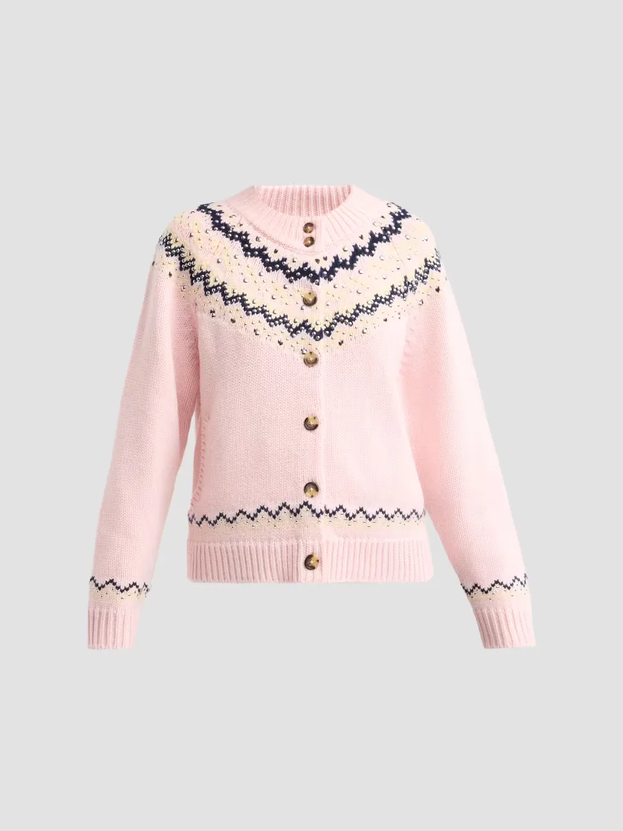Fallon Stud Fair Isle Cardigan by rag & bone