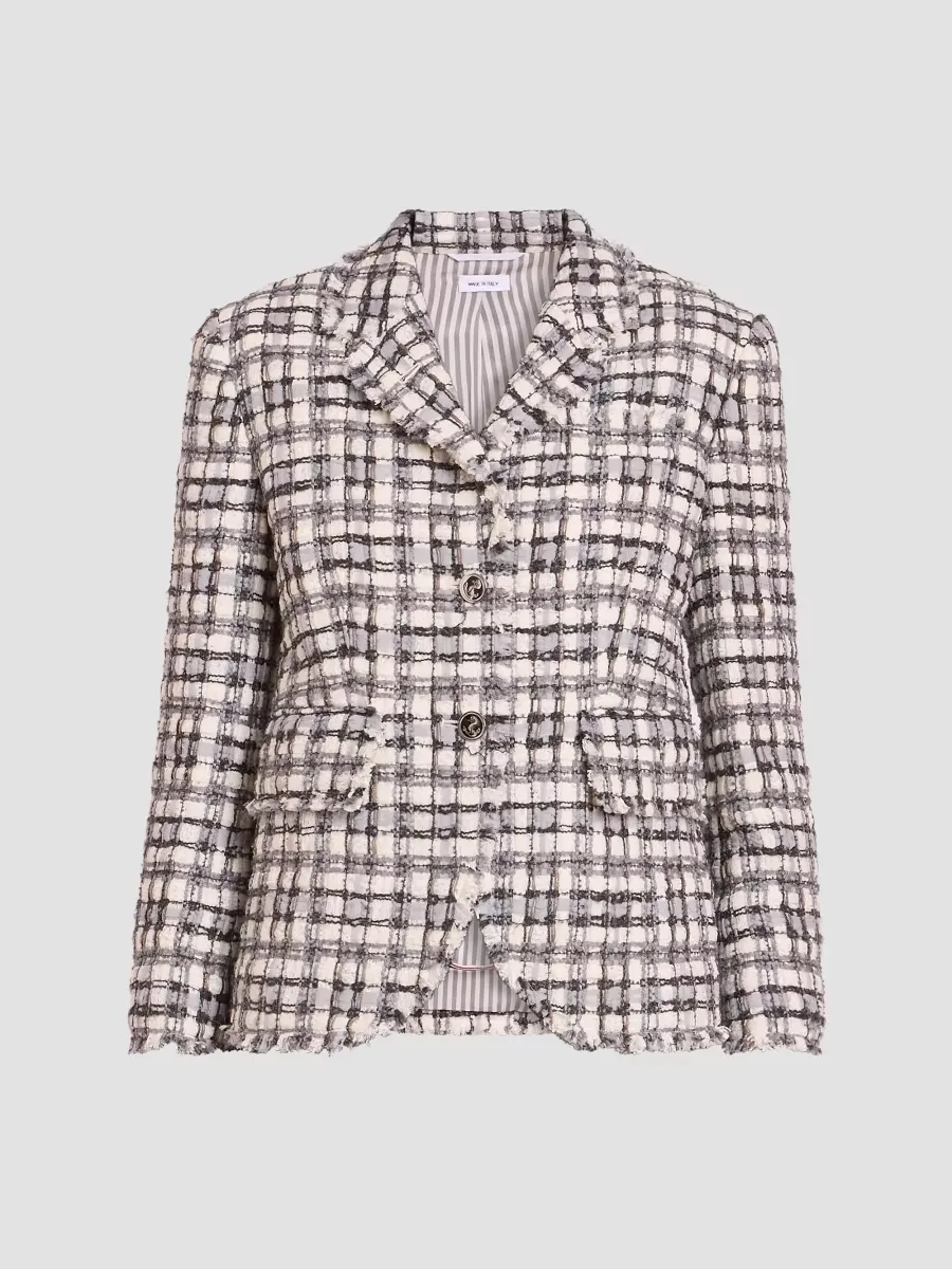 Tweed Single-Breasted Blazer