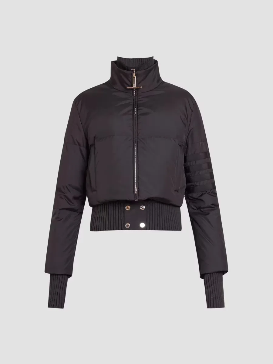 Ripstop Zip-Front Down Crop Jacket by Thom Browne
