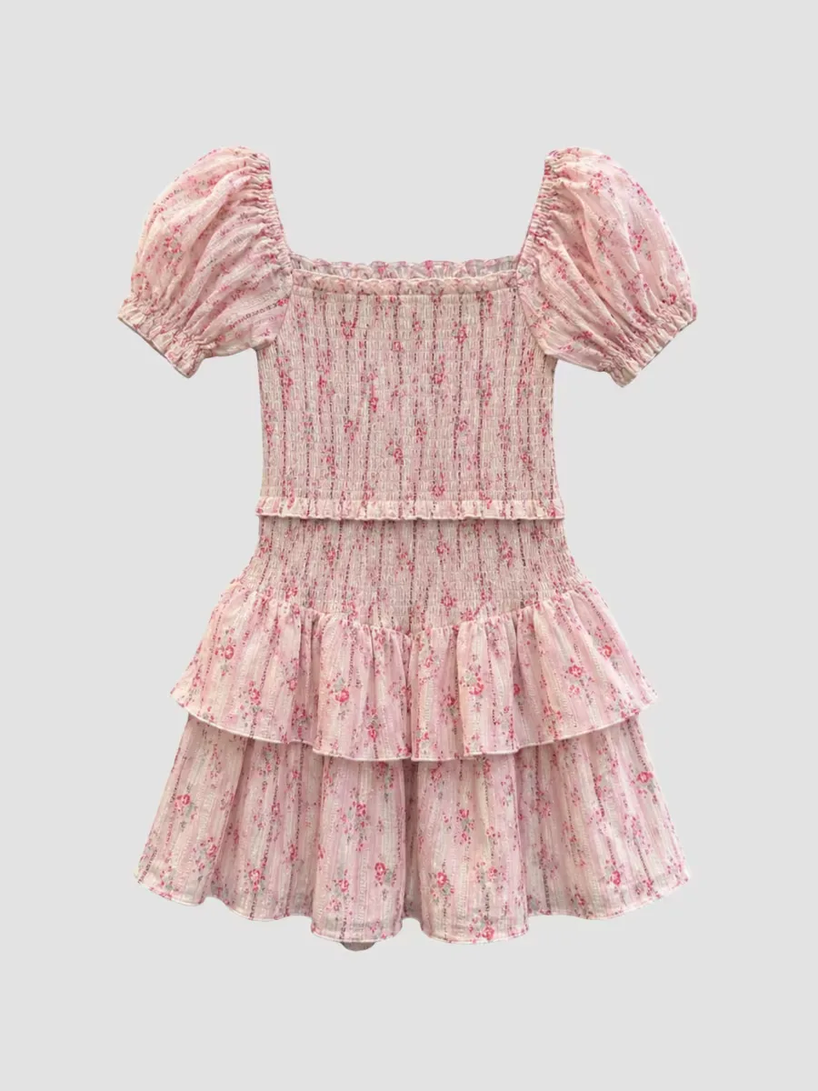 Lainey Floral Smocked Dress by KatieJ NYC