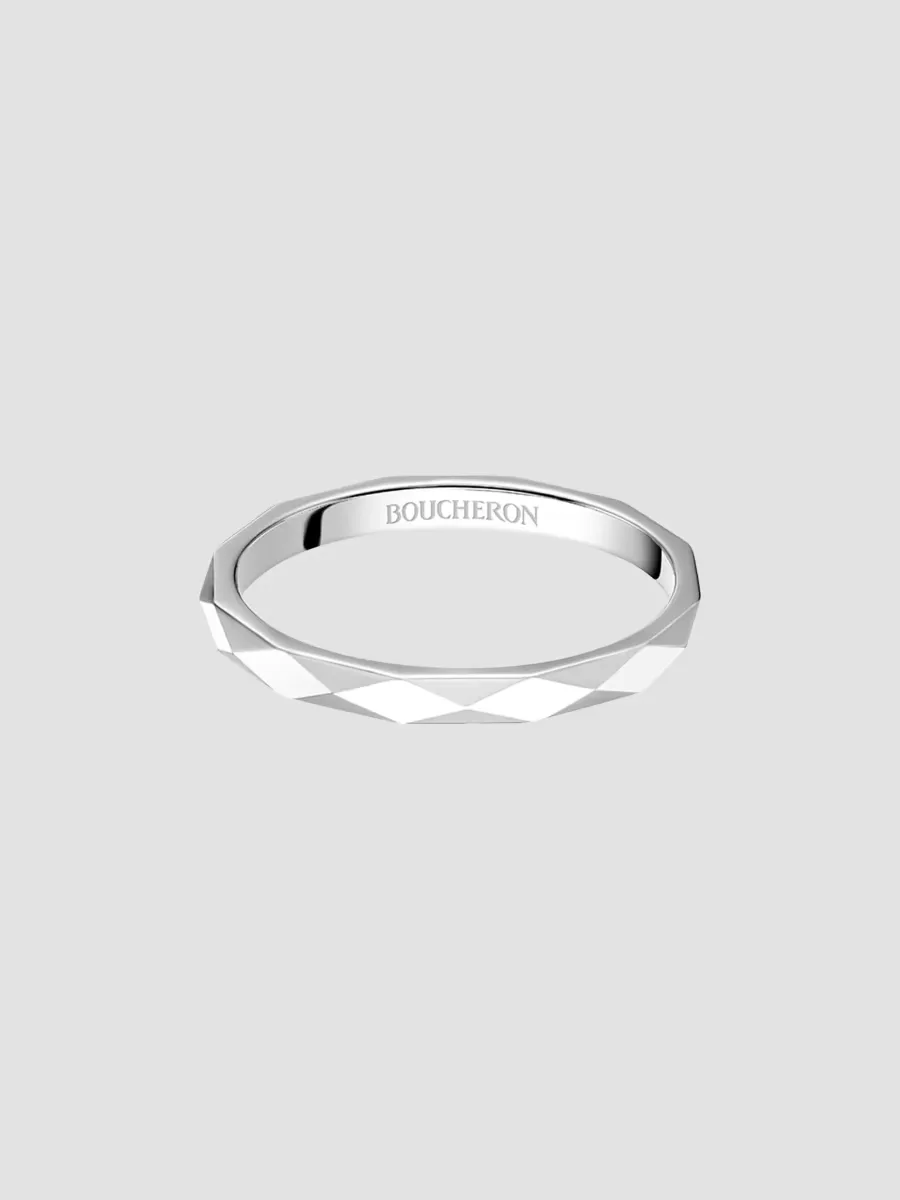 Facette Platinum Wedding Band by Boucheron