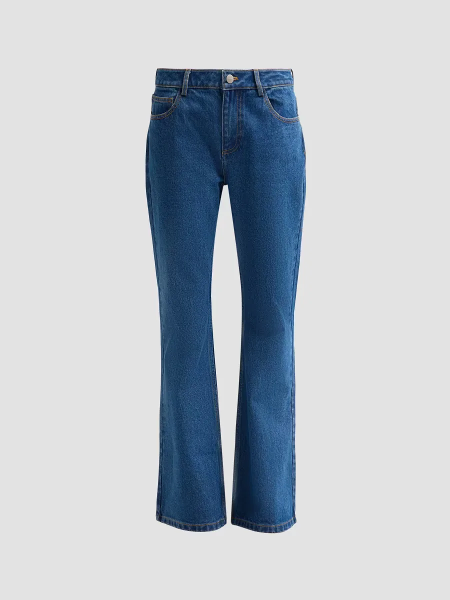 Viv Mid-Rise Flare-Leg Jeans by AKNVAS