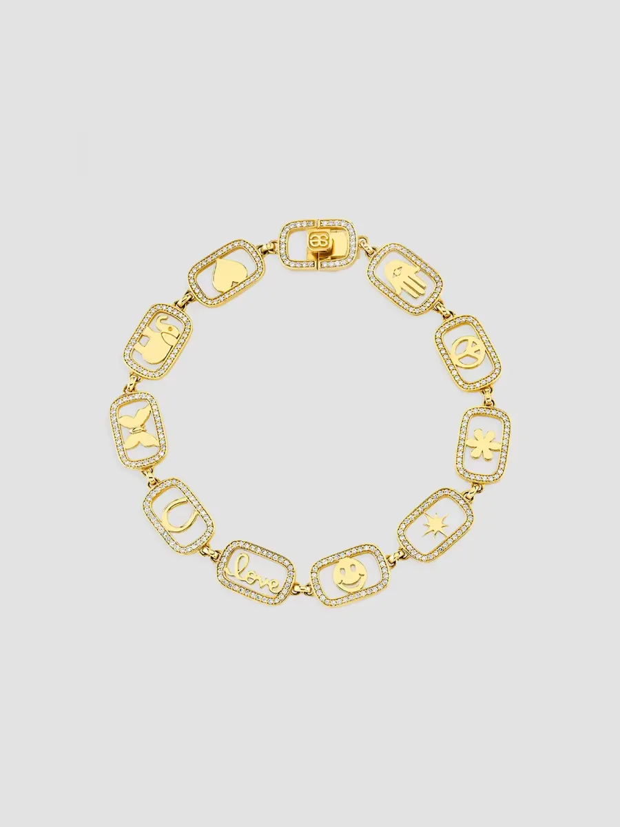 Confetti Disco 14K Yellow Gold & 1.10 TCW Diamond Icon Bracelet by Sydney Evan