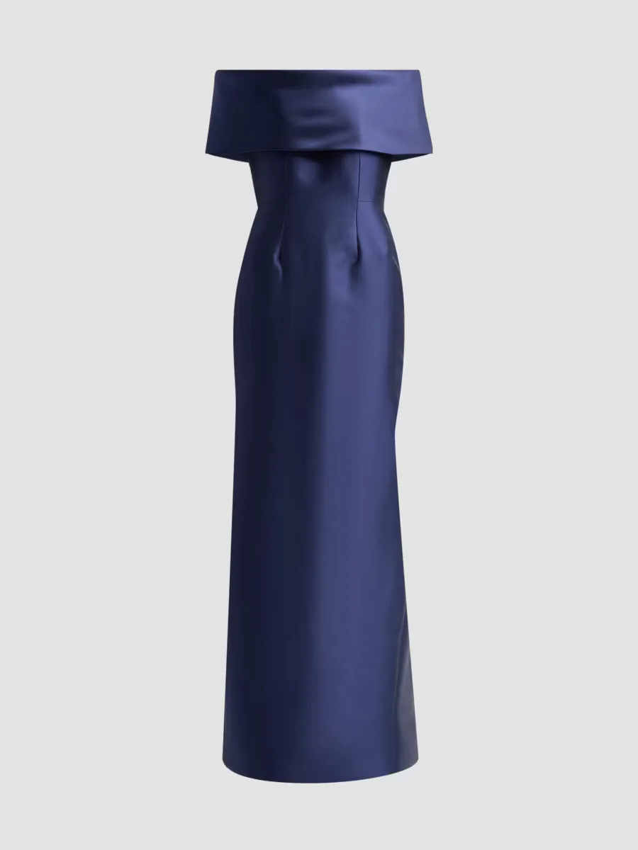 Silk-Wool Radzimir Off-The-Shoulder Gown by Catherine Regehr