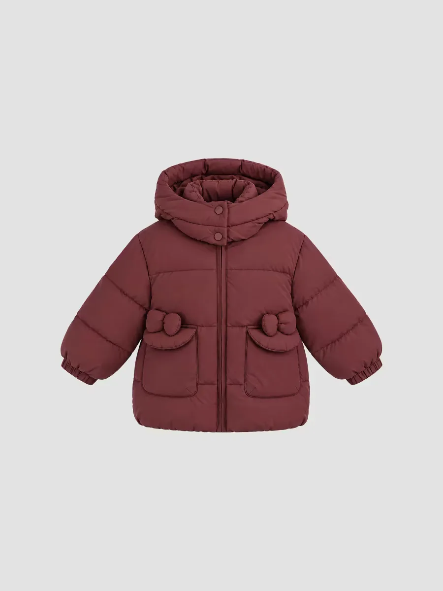 Bow-Detail Puffer Jacket by Mimi Tutu