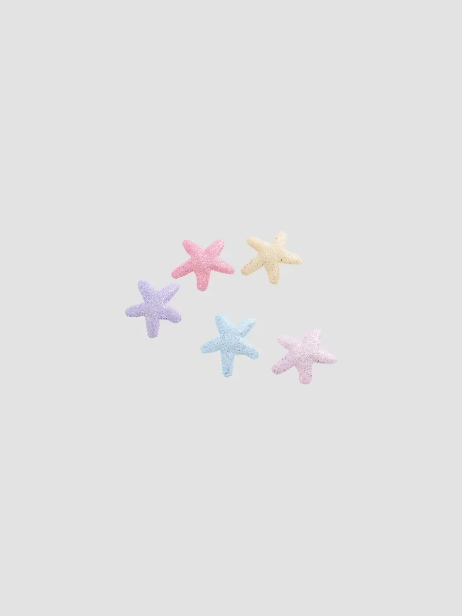 Textured Starfish Hair Clip Set by Mimi Tutu