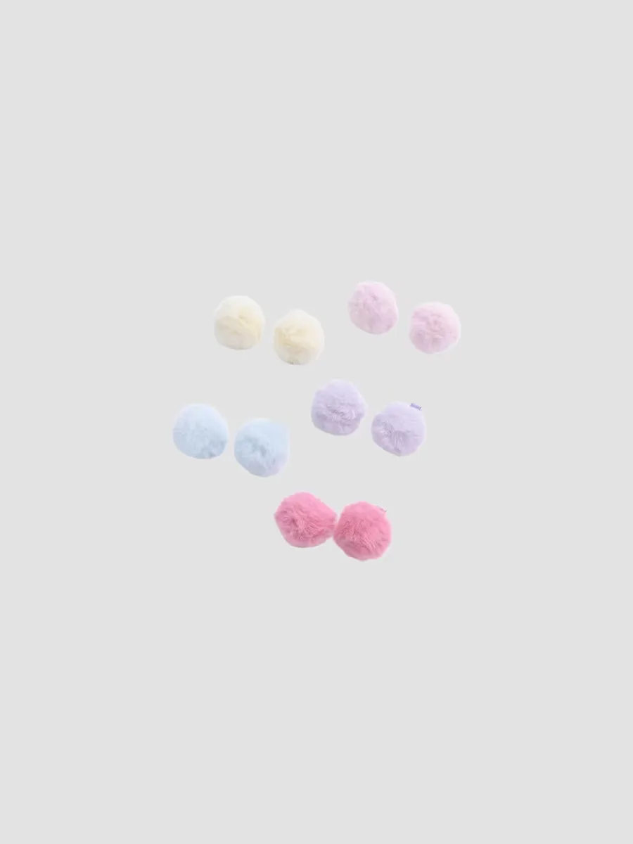Fluffy Pom-Pom Hair Clip Set by Mimi Tutu