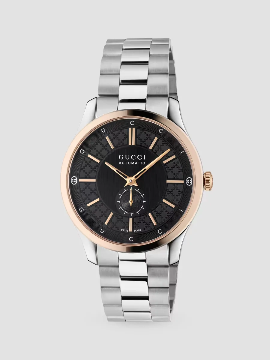 G-Timeless Stainless Steel Automatic Bracelet Watch/40MM by Gucci