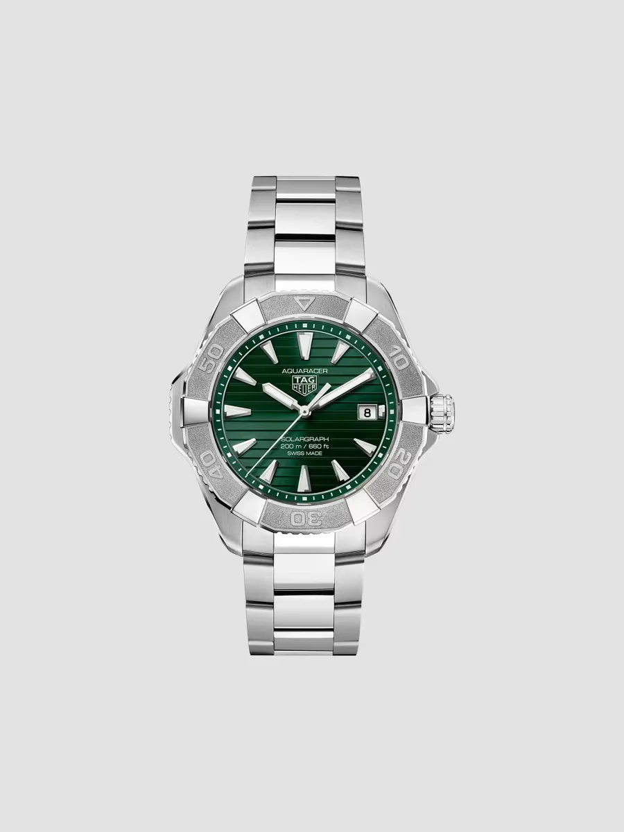 Aquaracer Solargraph Stainless Steel Bracelet Watch/40MM by TAG Heuer