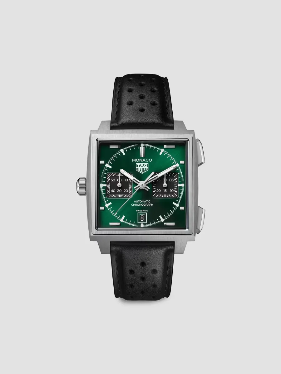 Monaco Titanium & Braided Leather Chronograph Watch/39MM - Steel by TAG Heuer