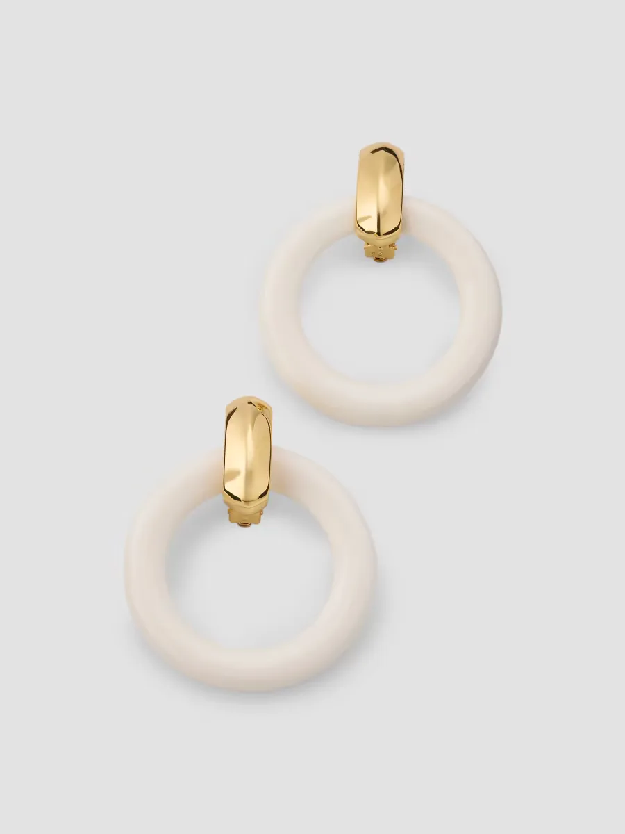 18K-Gold-Plated & Resin Drop Earrings by Kenneth Jay Lane