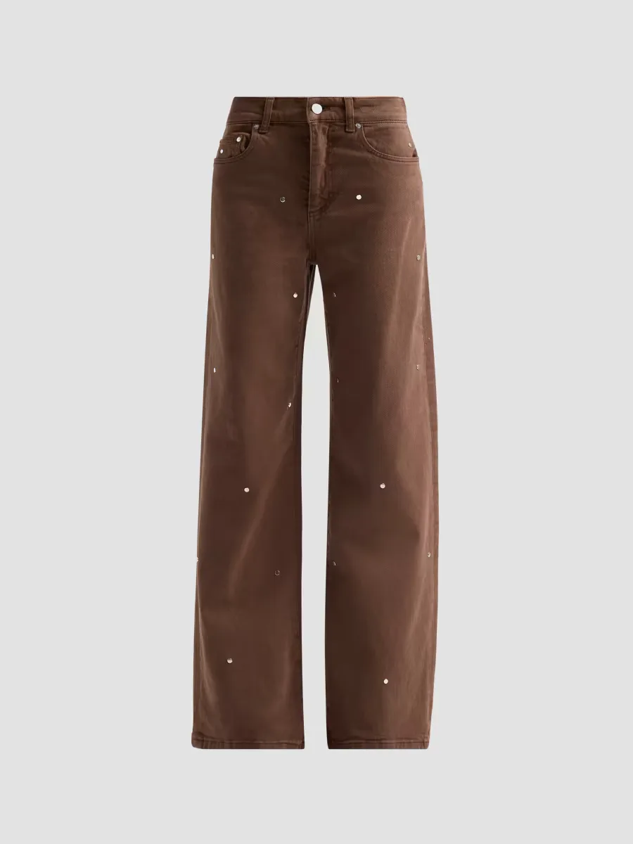 Studded Straight-Leg Jeans by Le Jean