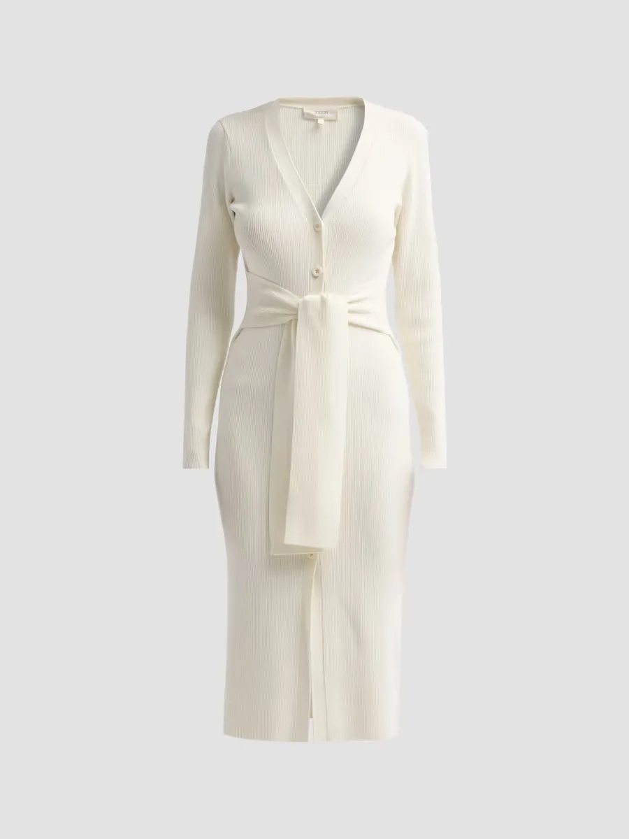 Lara Rib-Knit Midi Dress by Toccin