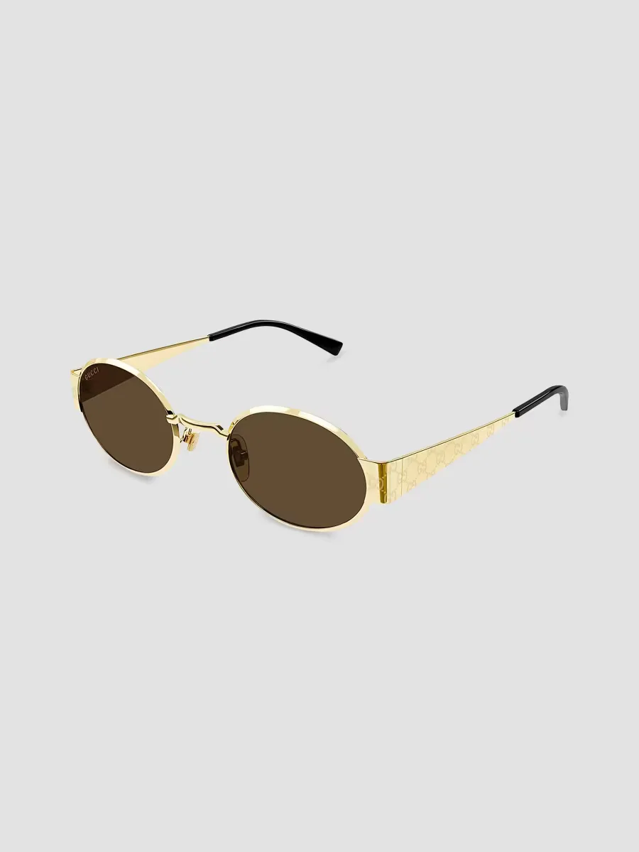 GG Monogram 51MM Metal Oval Sunglasses by Gucci