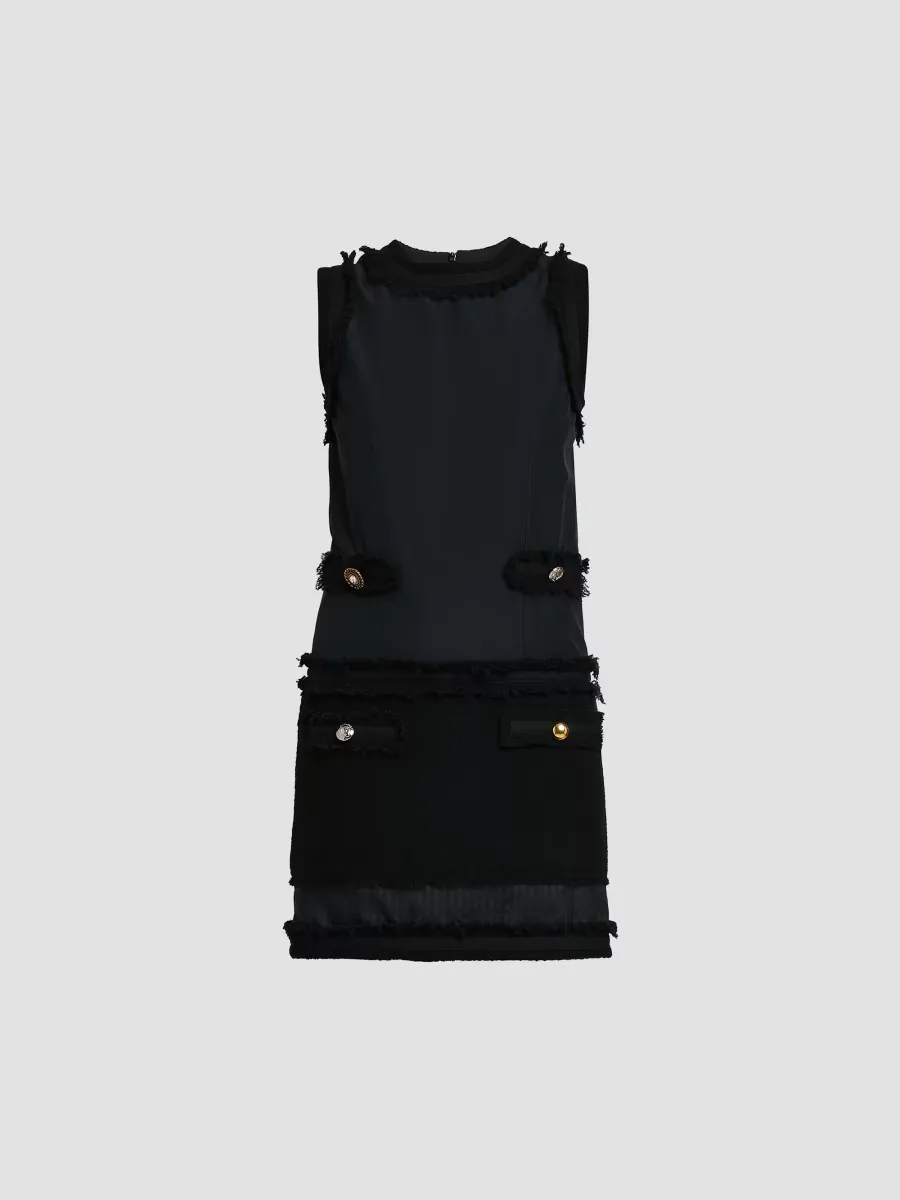 Wool-Blend Shift Dress by Moschino