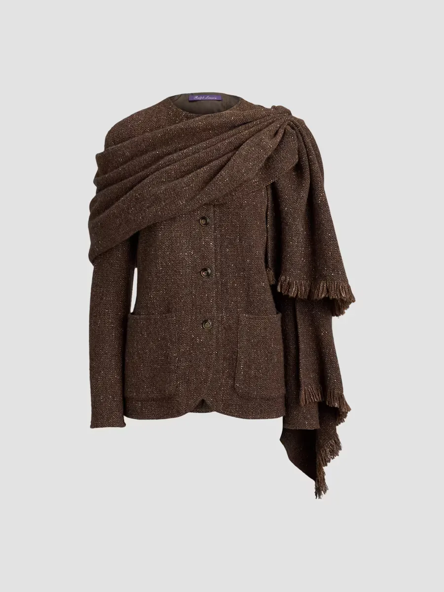 Alira Wool-Blend Donegal Tweed Jacket by Ralph Lauren