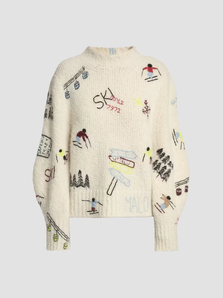 Alpine Intarsia Cashmere Sweater by Malo