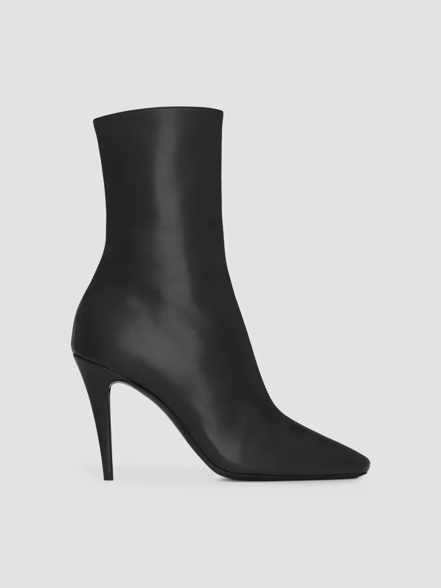 Capucine Booties in Smooth Leather by Saint Laurent
