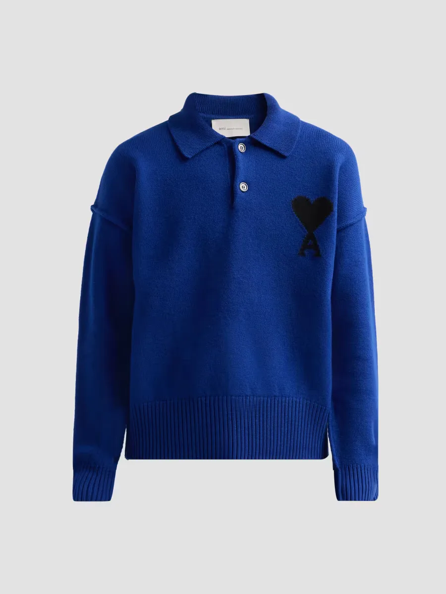 Quota Contrast Ami De Coeur Wool Sweater