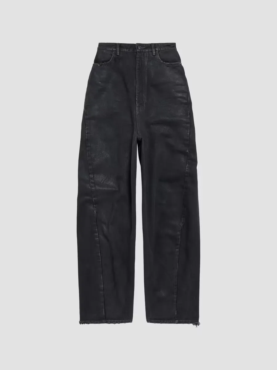 High Waist Barrel Twisted Seam Jeans by Balenciaga