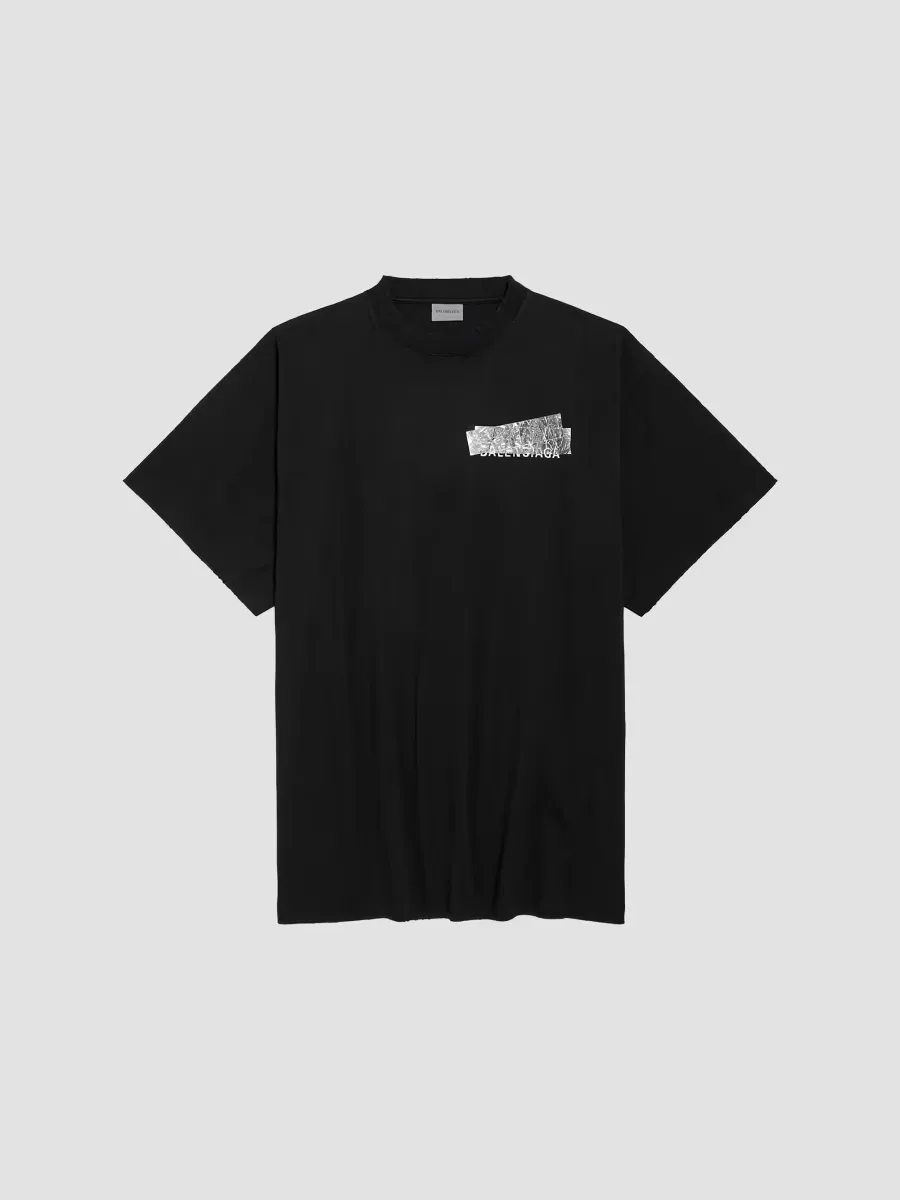 Silver Tape Oversized T-Shirt by Balenciaga