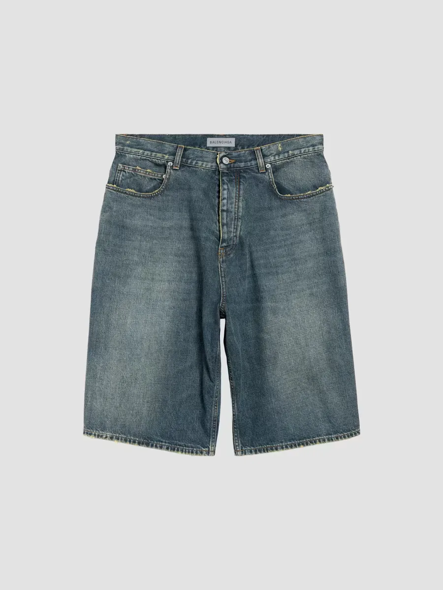 Denim Bermuda Shorts by Balenciaga