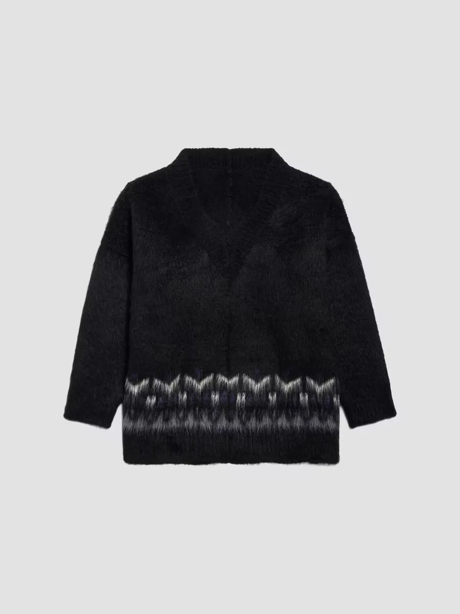 V-Neck Oversized Jumper Sweater by Balenciaga