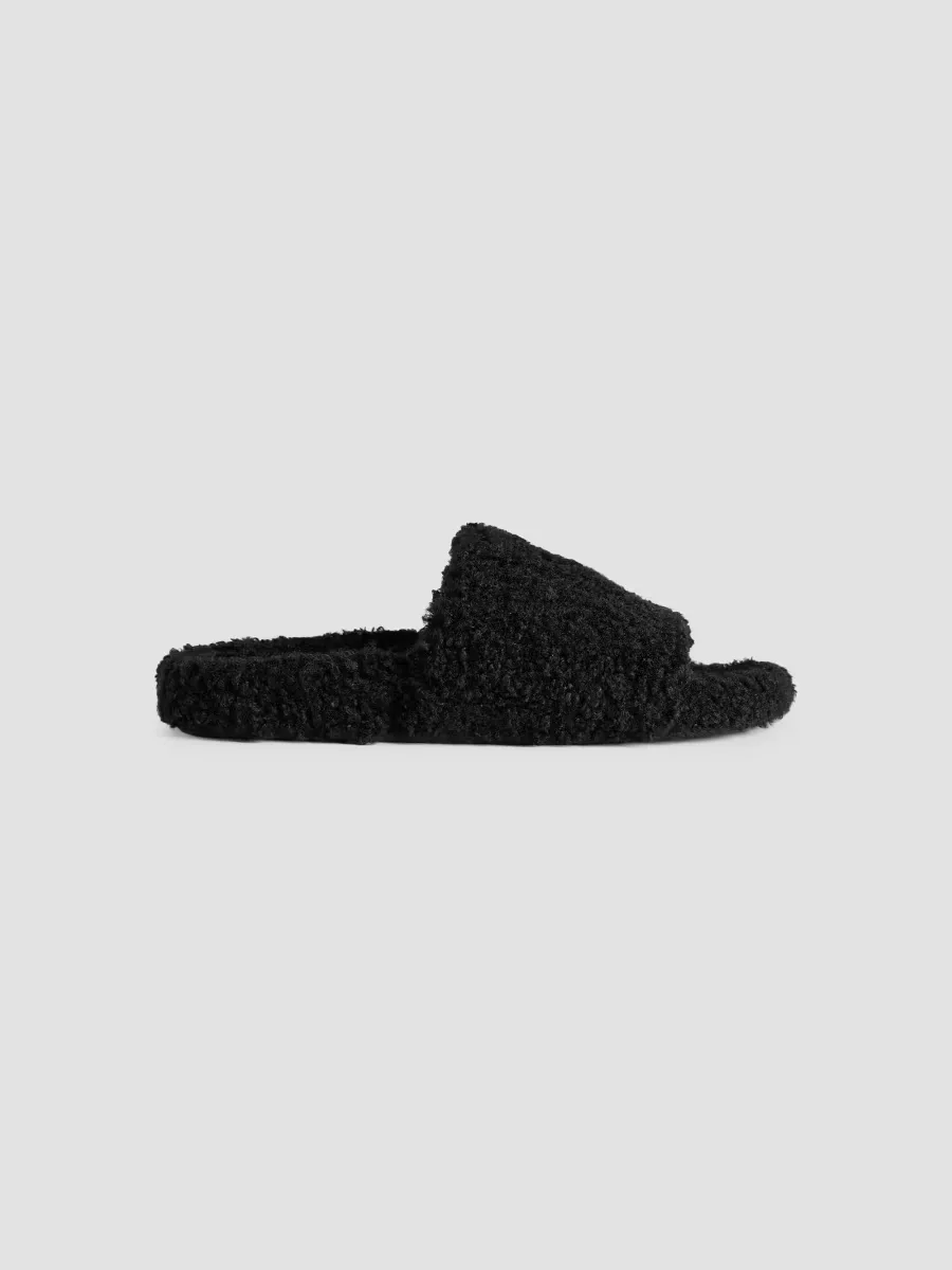 Furry Open Mules by Balenciaga