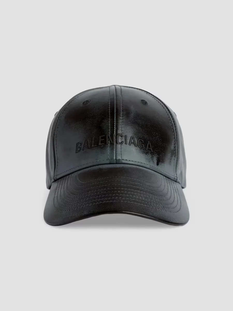 Leather Cap by Balenciaga
