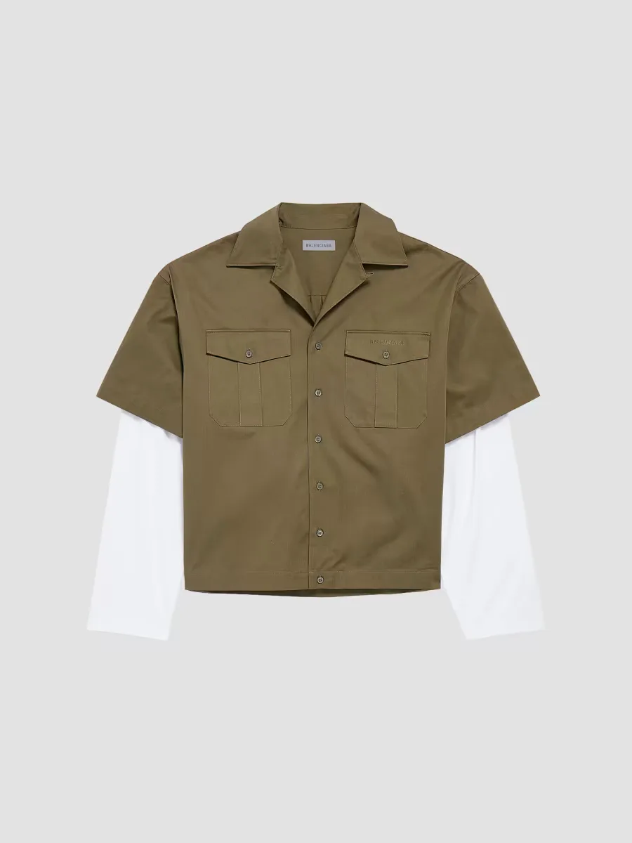 Long Sleeves Hybrid Bowling Shirt by Balenciaga