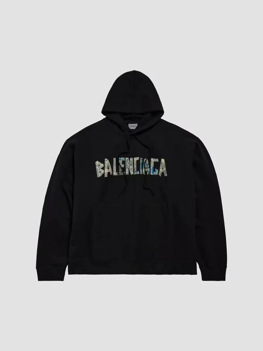 Silver Tape Oversized Hoodie by Balenciaga