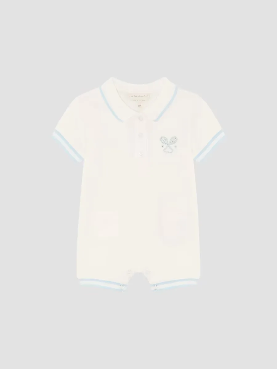 Cory Embroidered Romper by Marie-Chantal