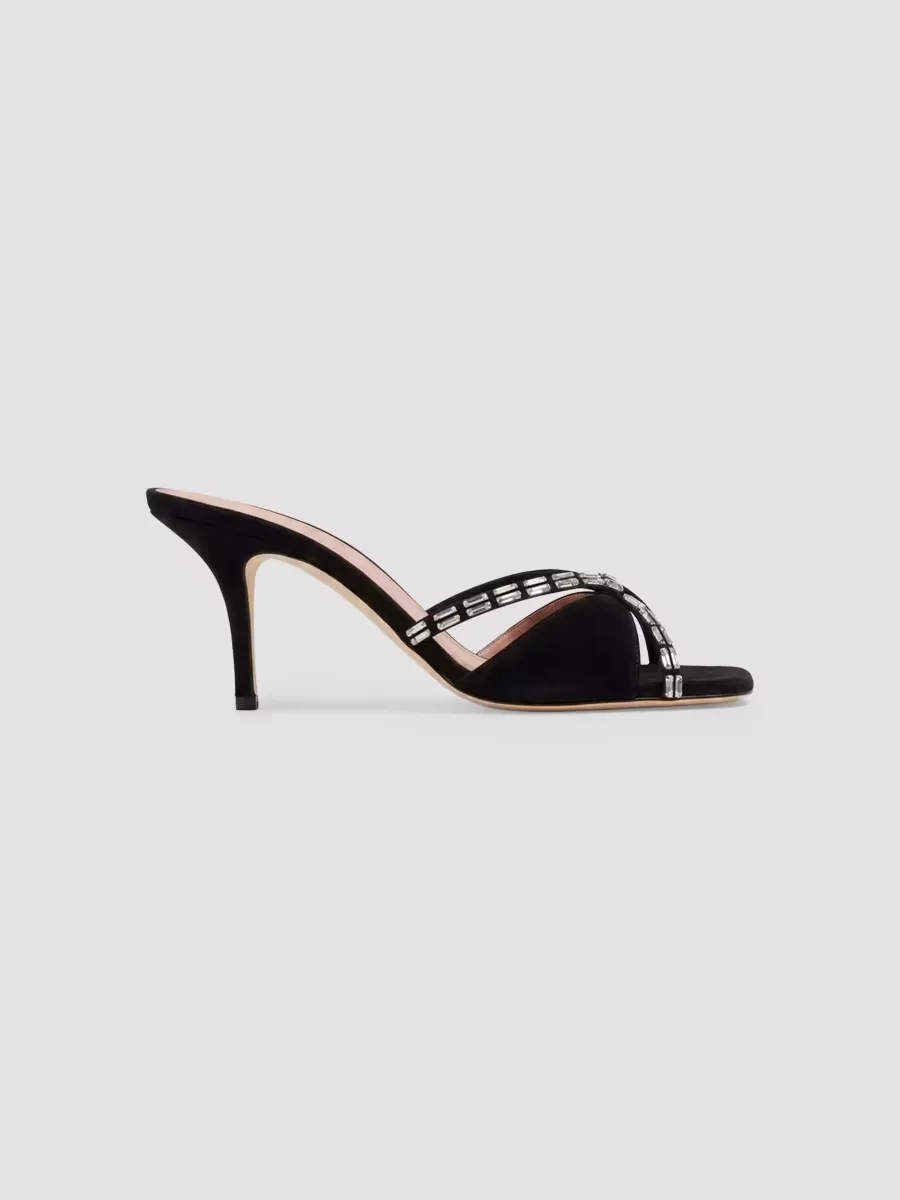 Penn 70MM Embellished Suede Sandals by Malone Souliers