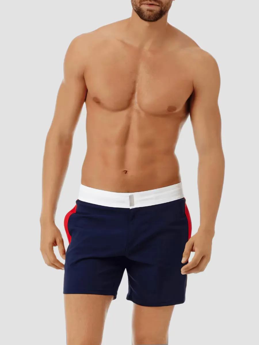 Colorblocked Stretch Swim Trunks by Vilebrequin