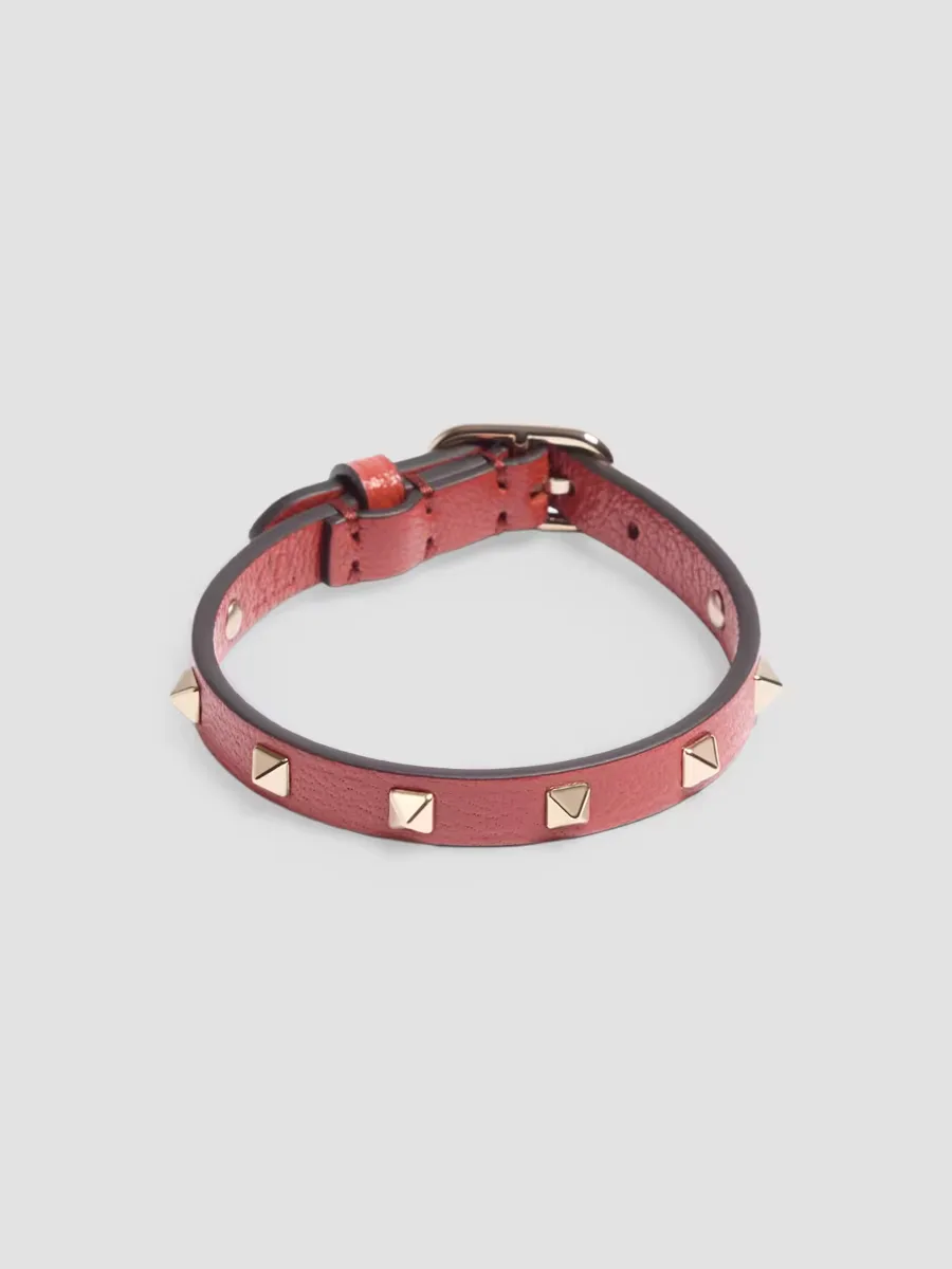 Spike Leather Bracelet by Valentino