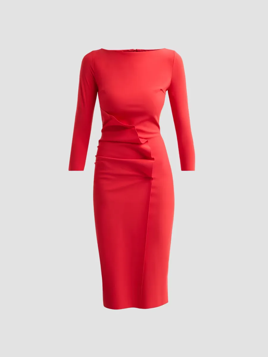 Sheri Jersey Ruched Midi Dress by Chiara Boni La Petite Robe