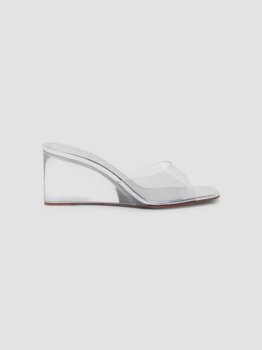 Lupita 70MM Glass Wedge Sandals by Amina Muaddi