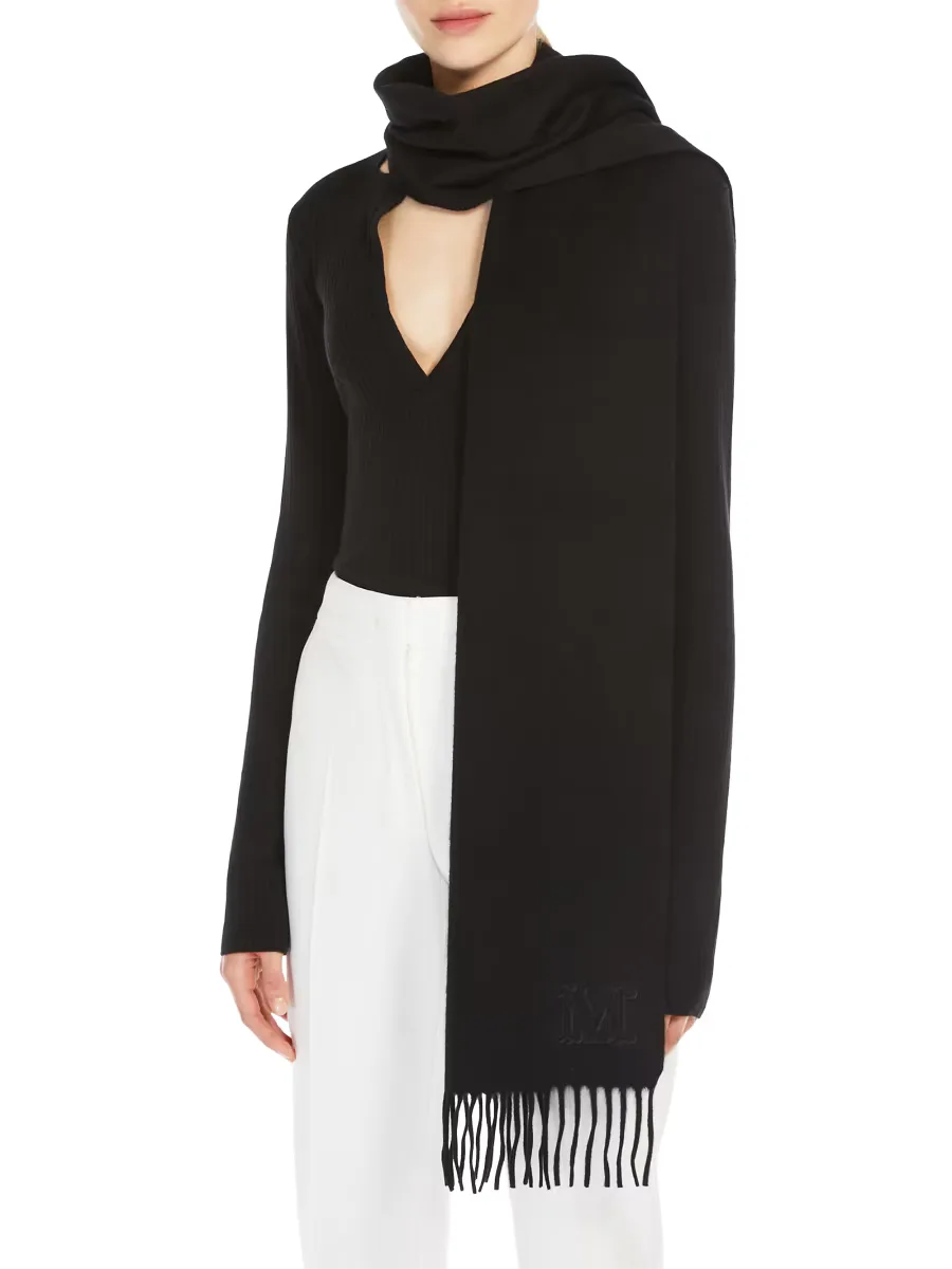 Monogram Embroidered Cashmere Stole by Max Mara