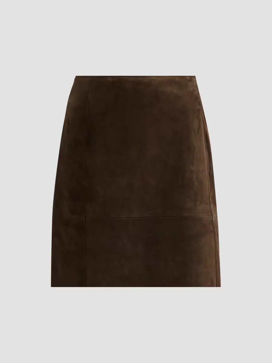 Delore Gritty Suede Mini Skirt by Arma