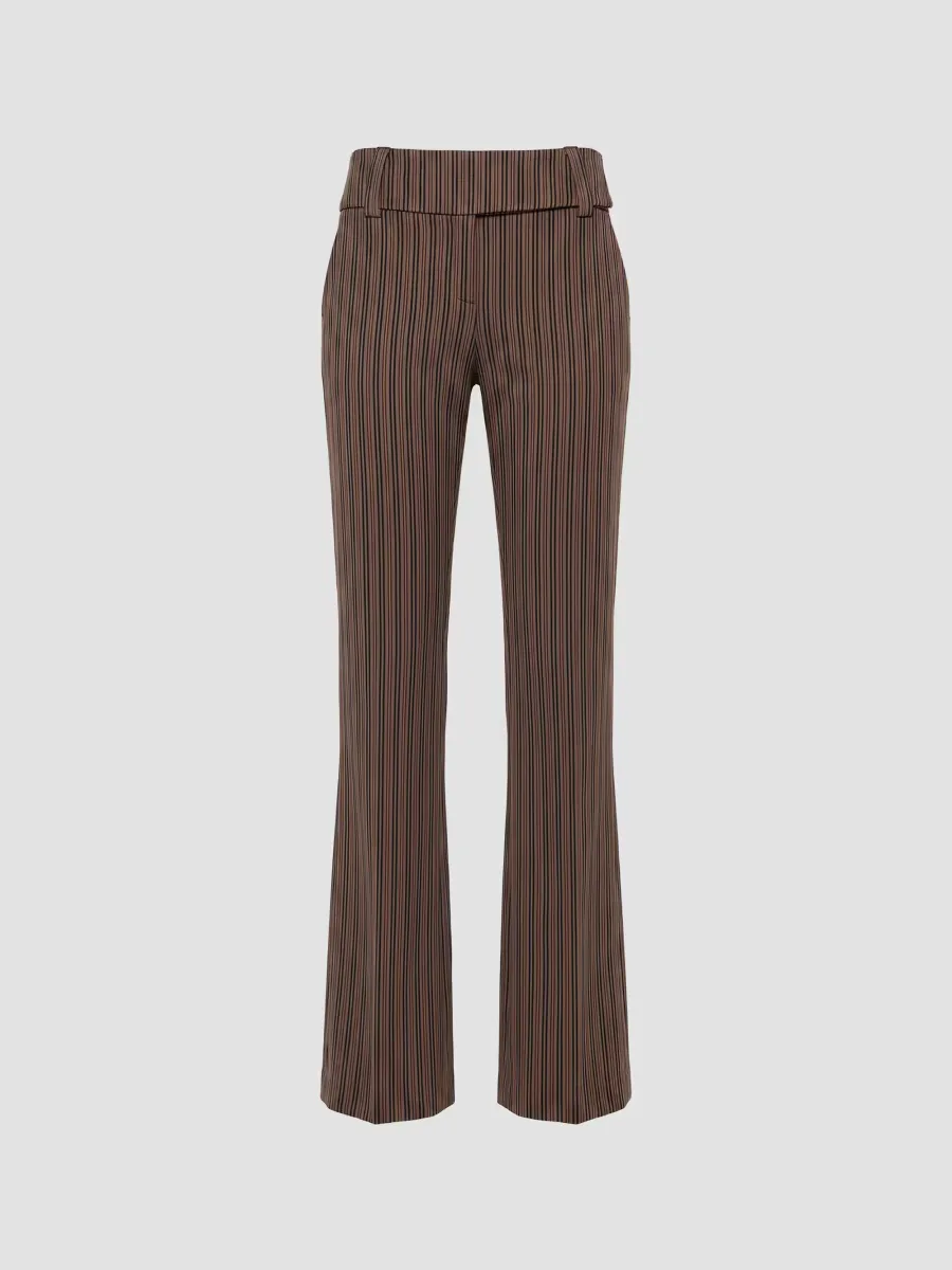 Willow Striped Slim Boot-Leg Pants by NICHOLAS