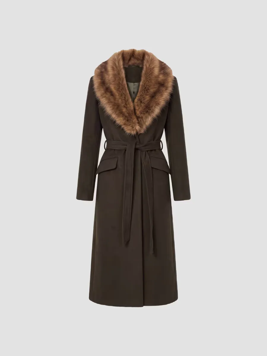 Mae Faux Fur-Trimmed Coat by NICHOLAS