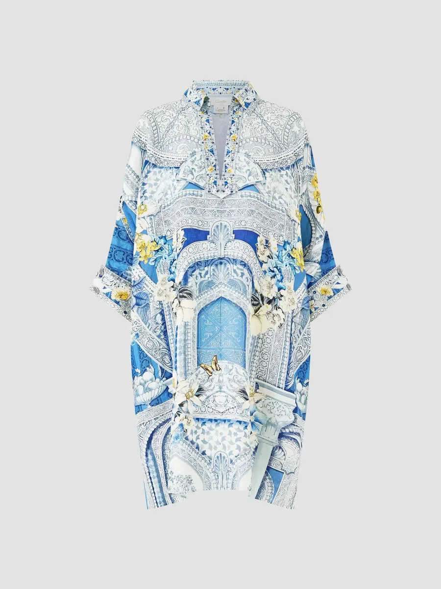 De Nada Grendad Relaxed Collared Caftan by Camilla