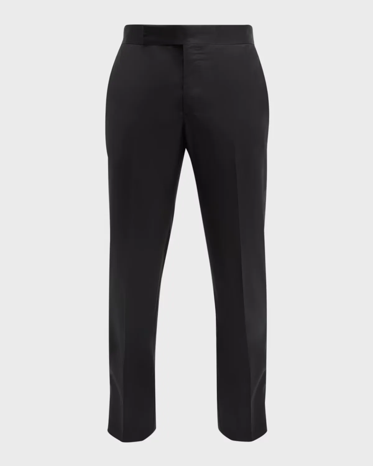 Tonal Wool-Blend Tuxedo Pants by Armani
