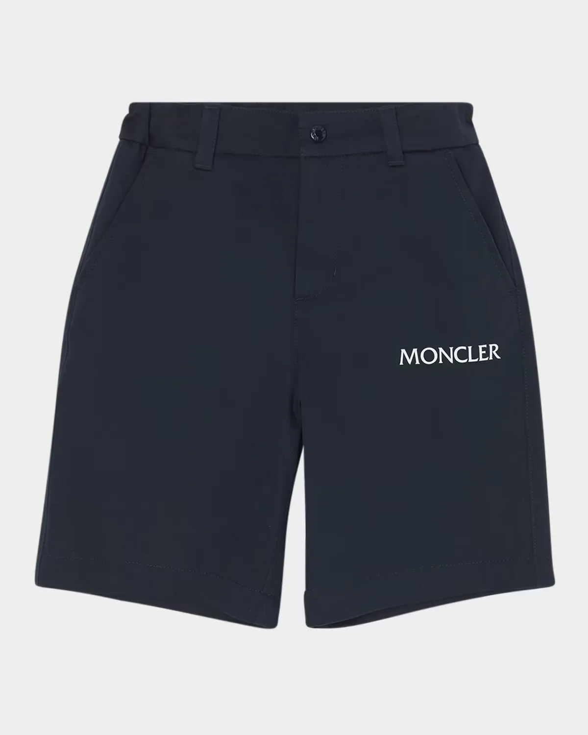 Contrast Logo-Print Shorts by Moncler
