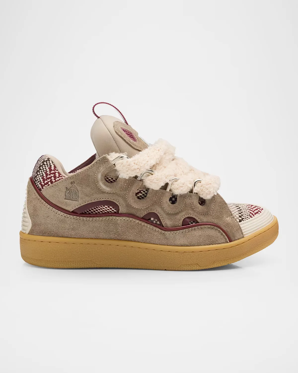 Curb Suede & Polyester Sneakers by Lanvin