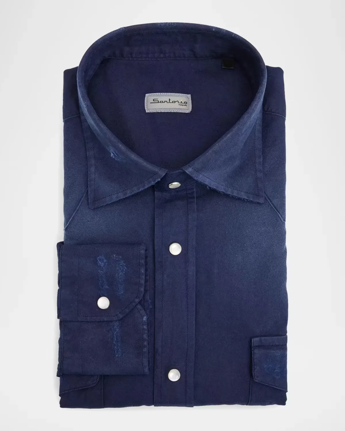 Faded Flannel Western Shirt by Sartorio