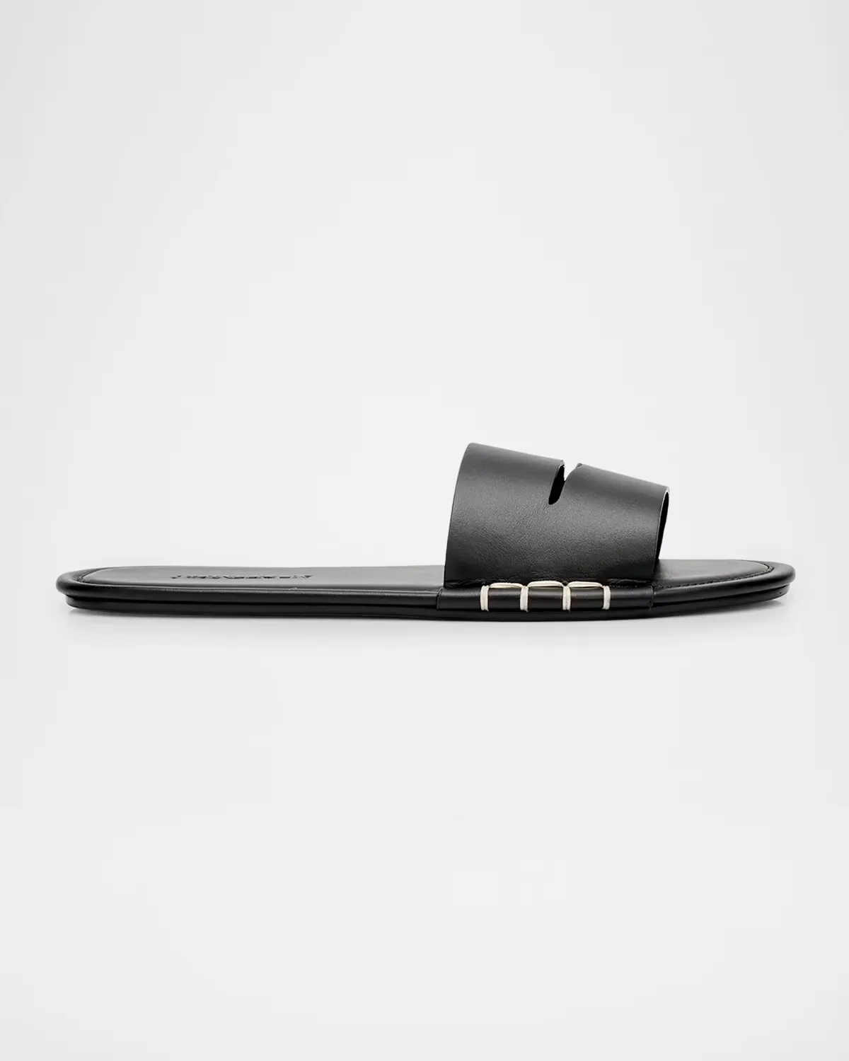 Loafer Leather Flat Slide Sandals by JW Anderson